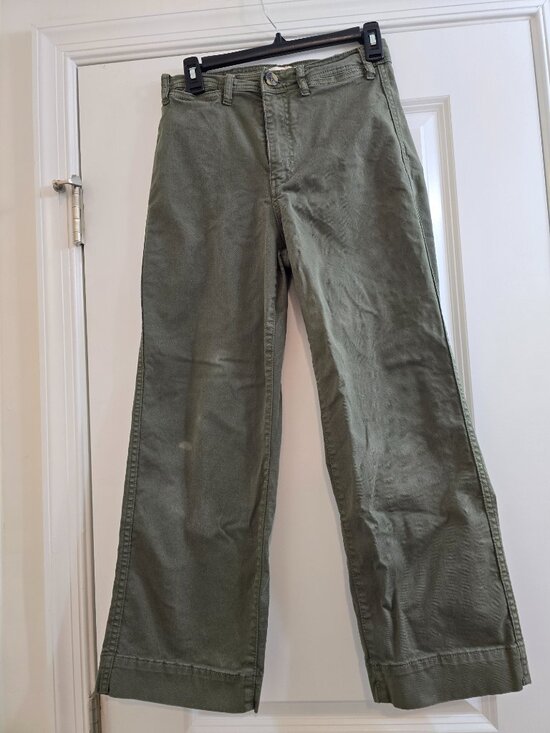 Marine Layer Pants - Marine Layer Bridget Crop Pant - Dusty Olive